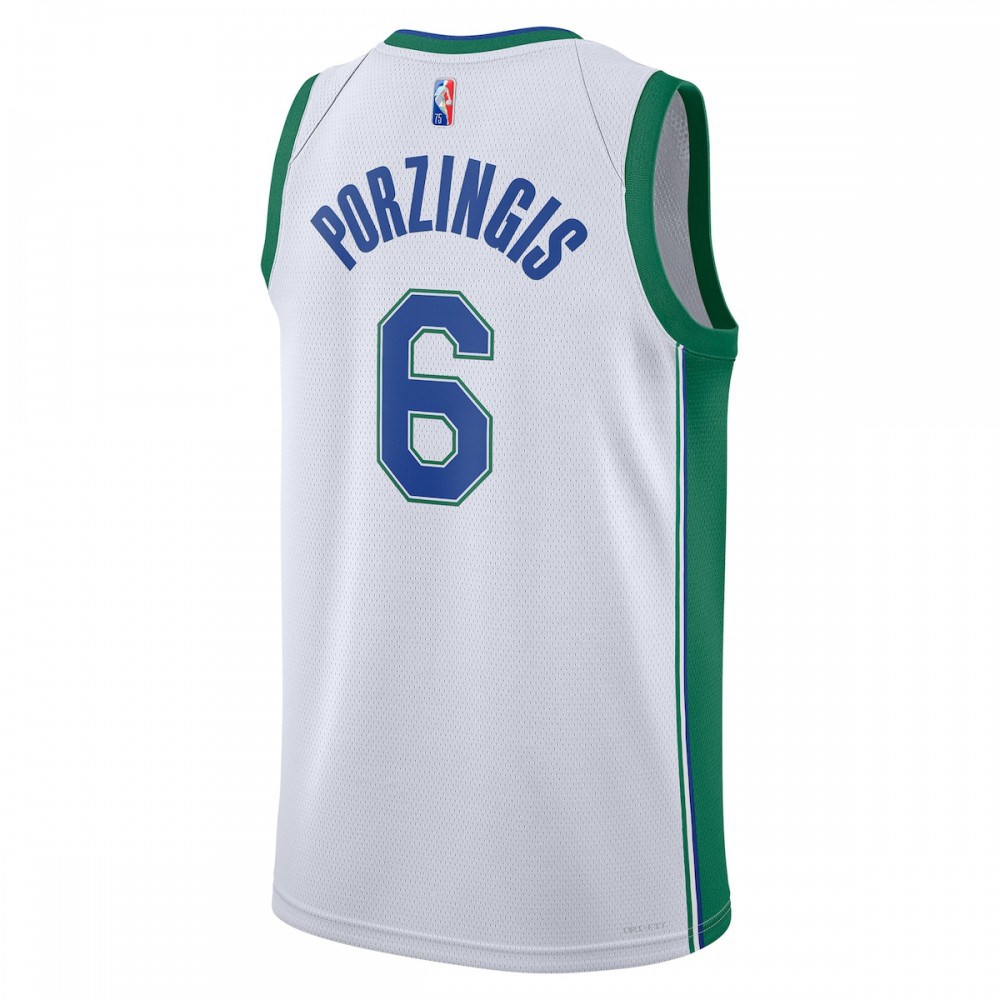 Kristaps Porzingis Dallas Mavericks 2021/22 Swingman Jersey - City Edition - White-Pro Kit Vault | Brand New 26/27 Sports Jerseys